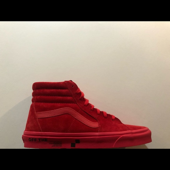 Vans SK8 Hi Nubuck, Red, Various Sizes - Picture 12 of 14